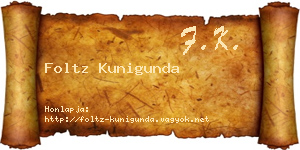 Foltz Kunigunda névjegykártya