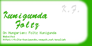 kunigunda foltz business card